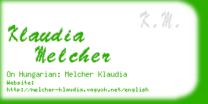 klaudia melcher business card